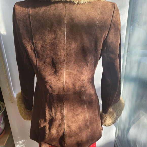 Vintage leather and sheepskin trim coat - Picture 6 of 6